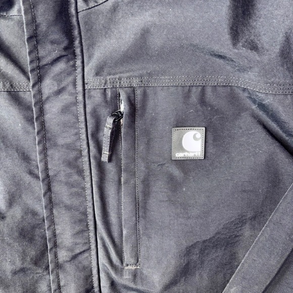 Carhartt Mens J162BLK Black Full Zip Active Jacket Coat Workwear Size M - Picture 2 of 7